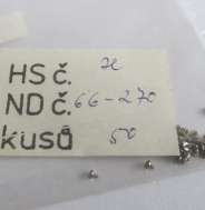 Šroubky můstku - 20 kusů - nové nepoužité