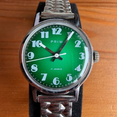PRIM 17 Jewels – zelený číselník, po servisu