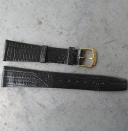 ČERNÝ KOŽENÝ ŘEMÍNEK, VZOR HADÍ KŮŽE, 20mm