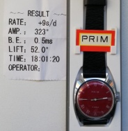 Raritní rudý číselník s římskými čísly, nenošené