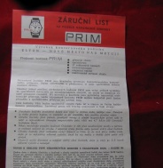 ZÁRUČNÍ LIST na Prim z roku 1986 (6)