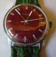 PRIM 17 JEWELS ČERVENÝ ČÍSELNÍK