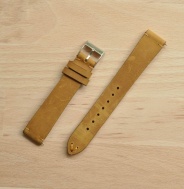 Hnědý kožený řemínek 18 mm, ručně šitý