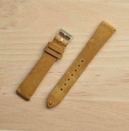 Hnědý kožený řemínek 18 mm, ručně šitý