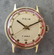 DÁMSKÉ HODINKY PRIM typ 66 321 3 z roku 1976, ZLACENÉ POUZDRO