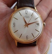 luxusni zlacene oblekovky hodinky prim brusel rok 1970 funkcni 