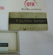 ELTON SPORT  ZÁRUČNÍ LIST - KNÍŽEČKA