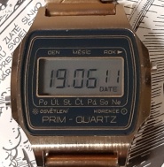Digitální hodinky PRIM - modro / zlaté