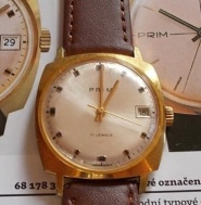 OBLIBENE ZLACENE HODINKY PRIM POLSTAREK ROK 1969 FUNKCNI
