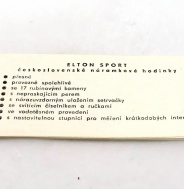 Záruční list ELTON SPORT. Marta1