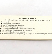 Záruční list ELTON SPORT. Marta1