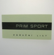 Záruční list PRIM SPORT I. - reprint