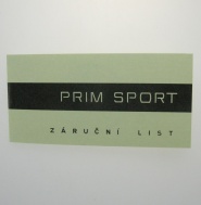 Záruční list PRIM SPORT I. - reprint