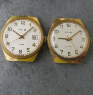 2x ZLACENÉ HODINKY PRIM
