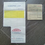 Originální záruční list