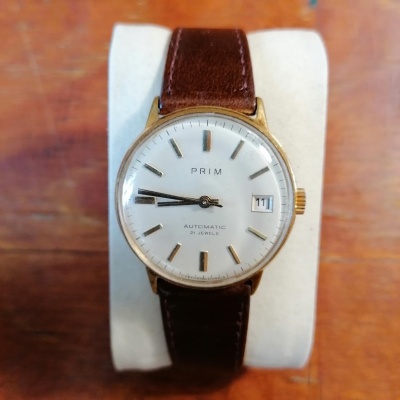 Prim "Bauhaus", automatic, kal 69, zlaté, krásný stav