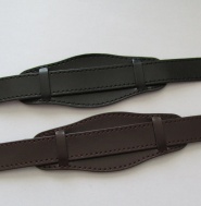 ŘEMÍNEK S PODLOŽKOU - ČERNÝ + HNĚDÝ,18mm - NOVÉ - NENOŠENÉ, 2 KUSY