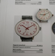 Dámské hodinky Prim 66 - červený číselník - zachovalé