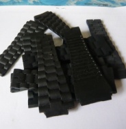 10 x ČÁST ŘEMÍNKU š.20 mm ČERNÝ