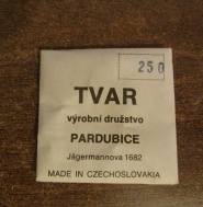 SKLO TVAR PARDUBICE - 250, NEPOUŽITÉ ORIGINÁLNÍ