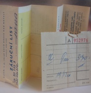 Záruční list na Prim  50 152 3 z roku 1969