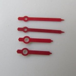 Červené ručky na hodinky Prim Quartz - 2 páry