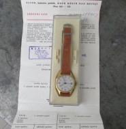Hodinky Prim typ 68 49 3 z roku 1984 + krabička + záruční list