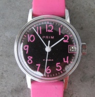 HODINKY PRIM typ 66 628 1 z roku 1993 v perfektním stavu, ORIGINÁLNÍ ŘEMÍNEK