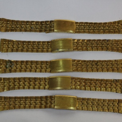 5x pánský kovový tah, žlutý 18MM