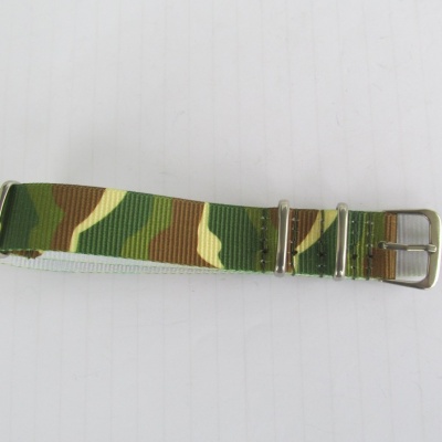 ŘEMÍNEK NATO O ŠÍŘI 18mm - VOJENSKÝ VZOR S NEREZOVÝM KOVÁNÍM