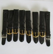 Řemínky na hodinky 18mm - 8 kusů - černé