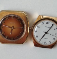 2x zlacené hodinky Prim