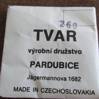SKLO TVAR PARDUBICE - 260 -  NEPOUŽITÉ ORIGINÁLNÍ