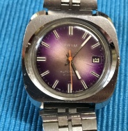STARÉ HODINKY PRIM  AUTOMATIC FIALKY