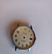 Bauhaus automat 96 pouzdro, ciferník, korunka s hřídelí, dynko s těsněním