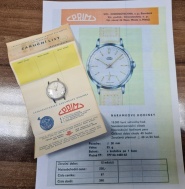 Hodinky se záručním listem a přetiskem letáku