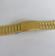 Ocelový tah - řemínek na hodinky ve zlaté barvě - 18mm - stainless steel