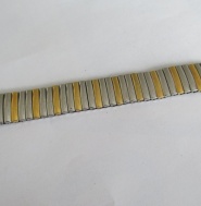 Ocelový tah bicolor - řemínek na hodinky - natahovací - 18mm