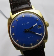 Hodinky Prim cal.68-1971-sitě modrý ciferník !!!