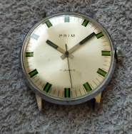 Hodinky Prim cal. 66 zelené vzácné