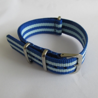 ŘEMÍNEK NATO - BAREVNÝ O ŠÍŘI 18mm S NEREZOVÝM KOVÁNÍM