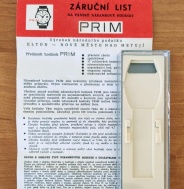 Krabička PRIM a originál záruční list