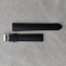 Italský černý kožený řemínek 18 mm, spona ocel