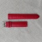 Italský červený kožený řemínek 20 mm, spona ocel