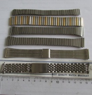 Ocelové tahy - řemínky na hodinky - mix - 6 kusů - stainless steel - nenošené - 12+16+18mm