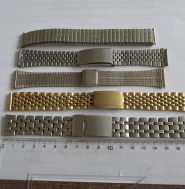 Ocelové tahy - řemínky na hodinky 18+20mm - stainless steel - 5 kusů