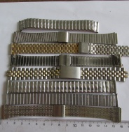 Ocelové tahy - řemínky na hodinky 18mm - stainless steel - 8 kusů