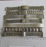 Ocelové tahy - řemínky na hodinky 18+17mm - stainless steel - 7 kusů, č.1