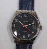 pánské hodinky PRIM 68, modrý číselník