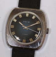 pánské hodinky PRIM 66, modrošedý číselník